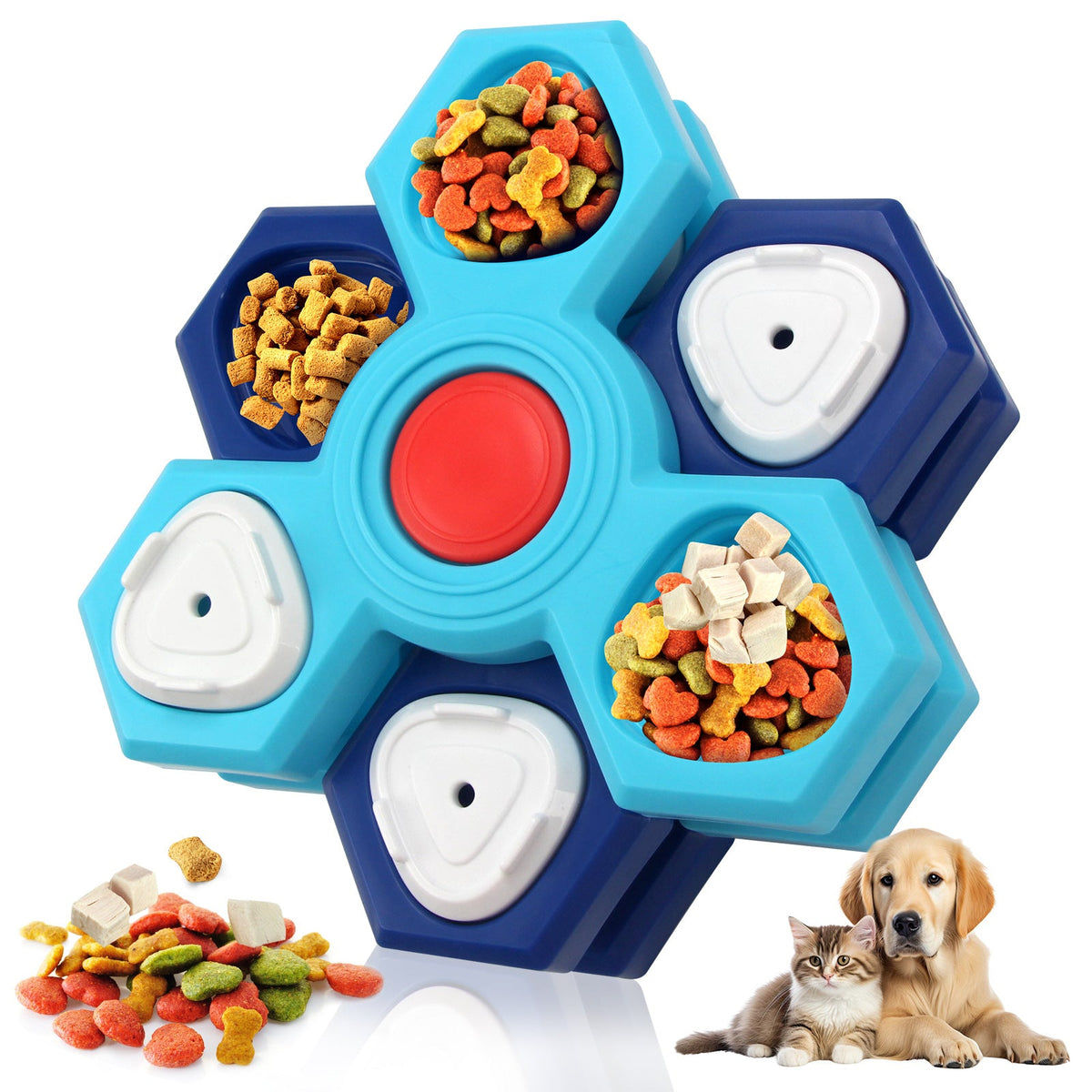 4 Layers Slow Feeder Puzzle Dog Bowls Assemble Slow Eating Bowl For Dogs Non-slip Interactive Dog Puzzle Game Slow Bowl Pet Products Pets Fashion