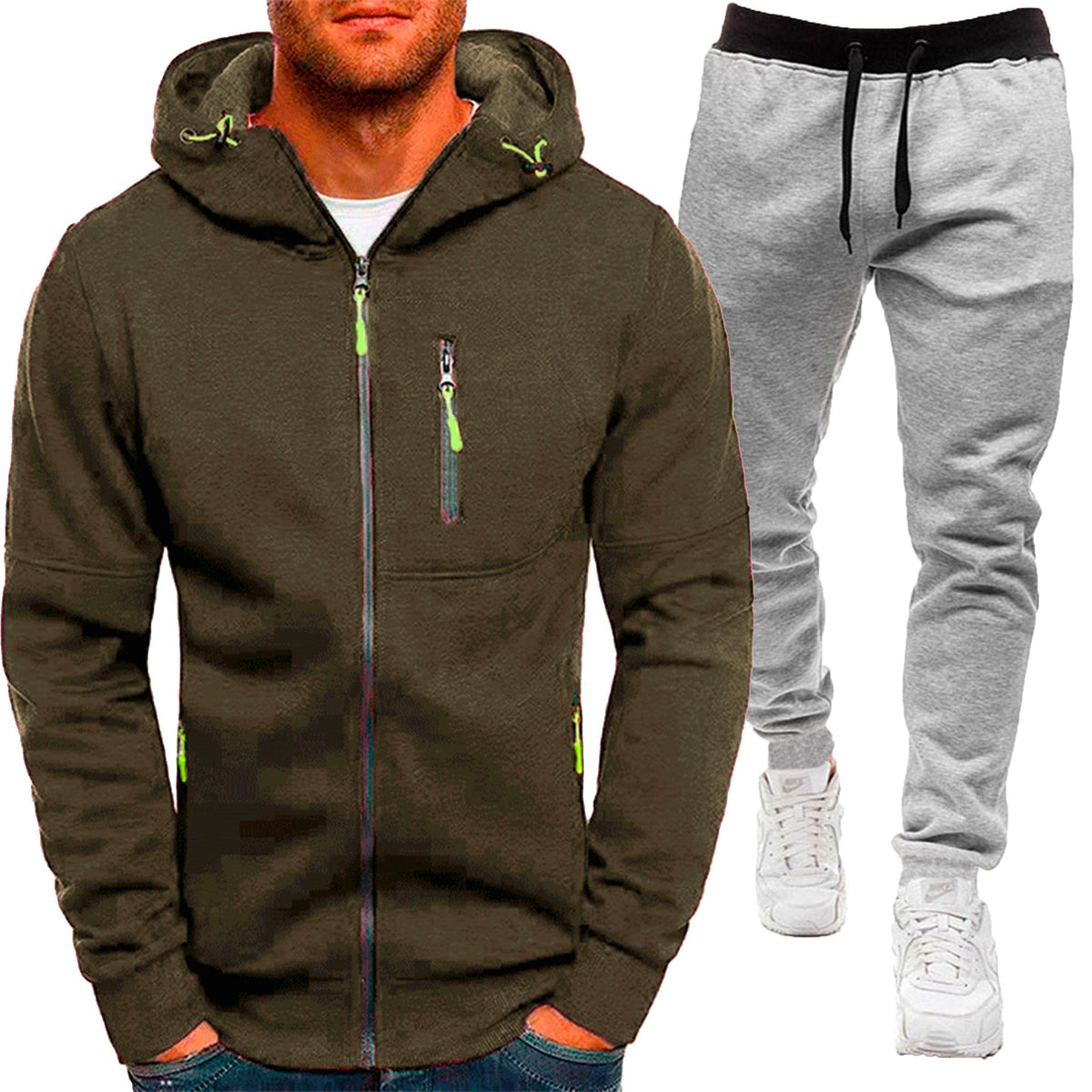 2026 FallWinter New Mens Set Casual Hooded Sweatshirt Sportswear NorixaFashion.com