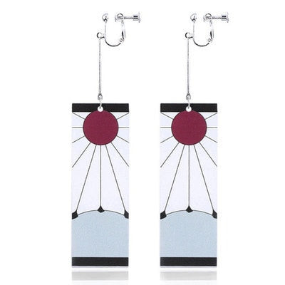 Acrylic Tanjiro Earrings Pi-Mart