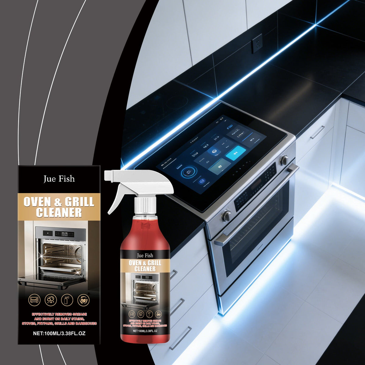 Stove And Oven Cleaner 1 00ml-1box Tri Light Beauty