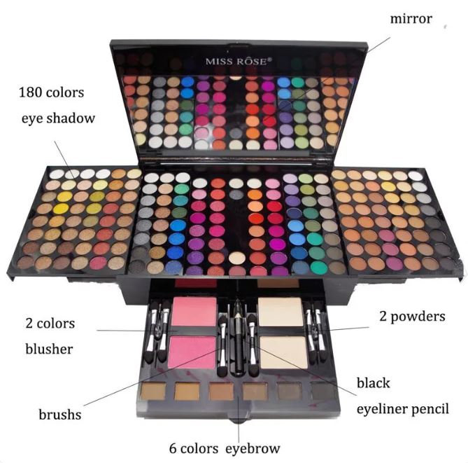 180 Colors Eyes Shadow Blush Set Personalized Piano-shaped Makeup Palette Box LadyShow.Store