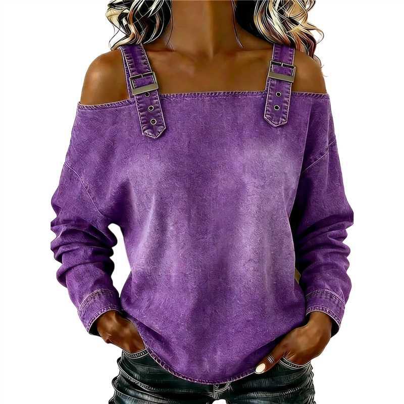 Halter-neck Off-shoulder Long-sleeve Top NorixaFashion.com