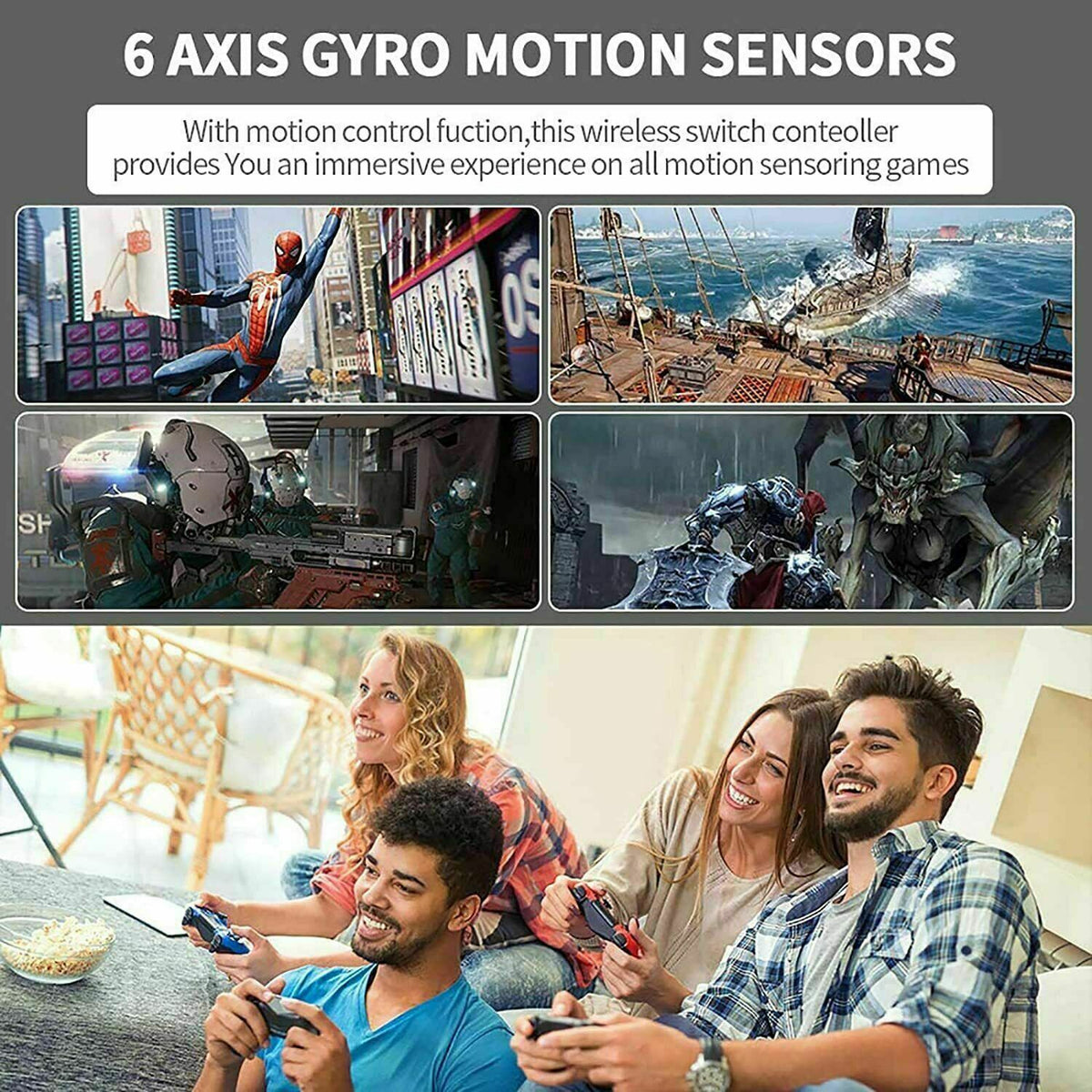 Pro Wireless Game Controller Gamepad Joystick Remote For Nintendo Switch / Lite Pi-Mart