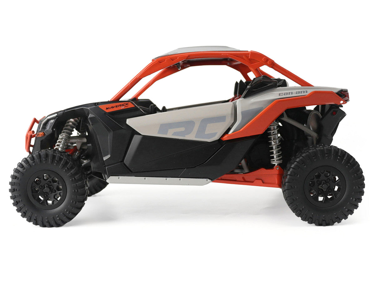 Can-Am Maverick X3 X RC Turbo RR Chalk Gray and Orange 1/12 Diecast Model by BRP Models LuxuryLifeWay Online Store