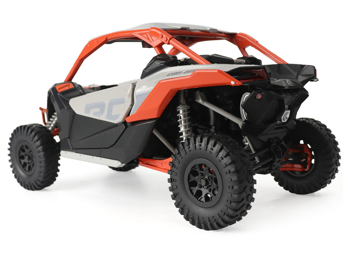 Can-Am Maverick X3 X RC Turbo RR Chalk Gray and Orange 1/12 Diecast Model by BRP Models LuxuryLifeWay Online Store