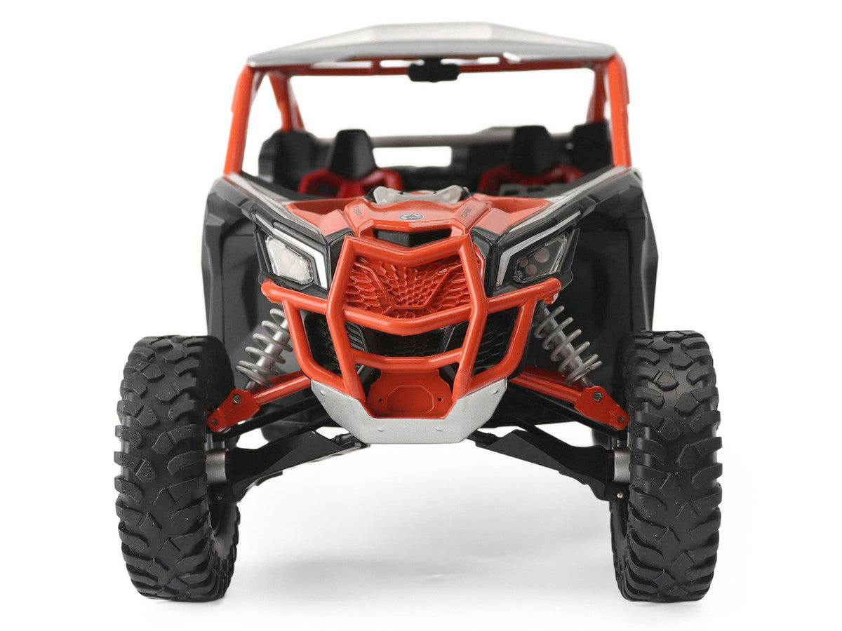 Can-Am Maverick X3 X RC Turbo RR Chalk Gray and Orange 1/12 Diecast Model by BRP Models LuxuryLifeWay Online Store