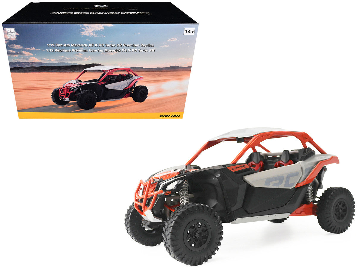 Can-Am Maverick X3 X RC Turbo RR Chalk Gray and Orange 1/12 Diecast Model by BRP Models LuxuryLifeWay Online Store