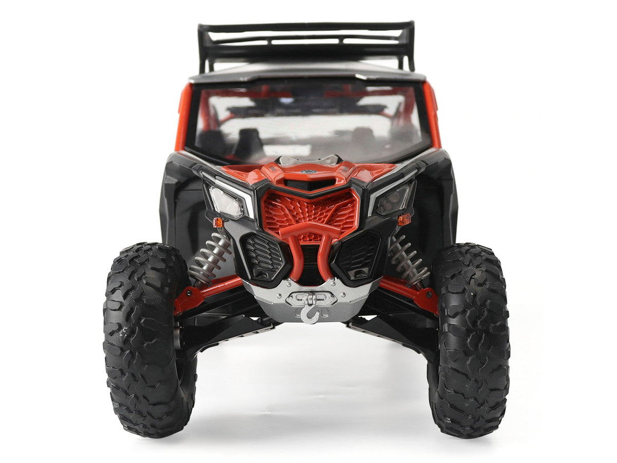 Can-Am Maverick X3 X RS Turbo RR with Roof Rack Chalk Gray and Orange 1/12 Diecast Model by BRP Models LuxuryLifeWay Online Store