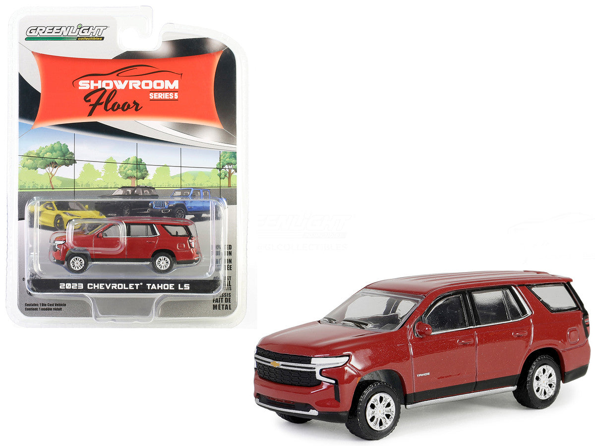 2023 Chevrolet Tahoe LS Radiant Red Metallic "Showroom Floor" Series 5 1/64 Diecast Model Car by Greenlight LuxuryLifeWay Online Store