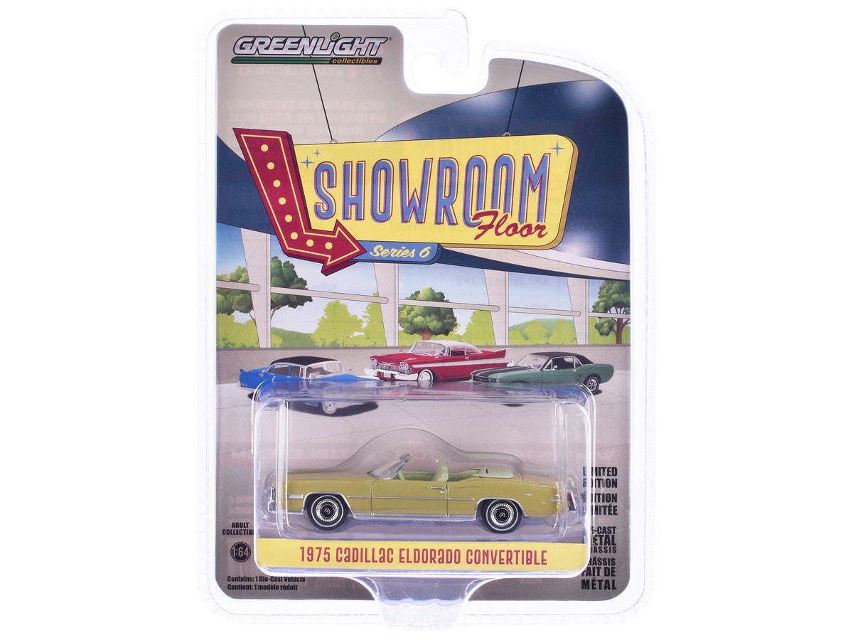 1975 Cadillac Eldorado Convertible Florentine Gold Firemist "Showroom Floor" Series 6 1/64 Diecast Model Car by Greenlight LuxuryLifeWay Online Store