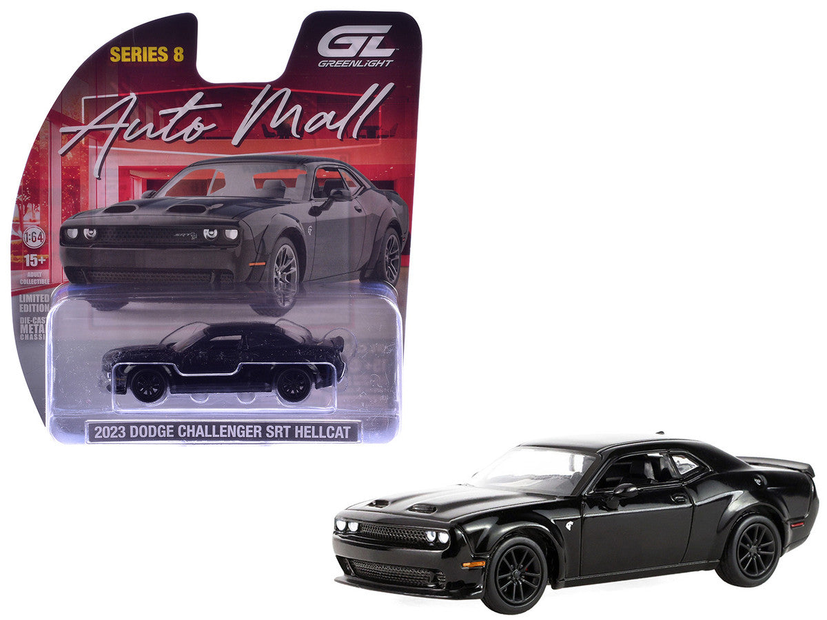 2023 Dodge Challenger SRT Hellcat Widebody Black "Auto Mall" Series 8 1/64 Diecast Model Car by Greenlight LuxuryLifeWay Online Store