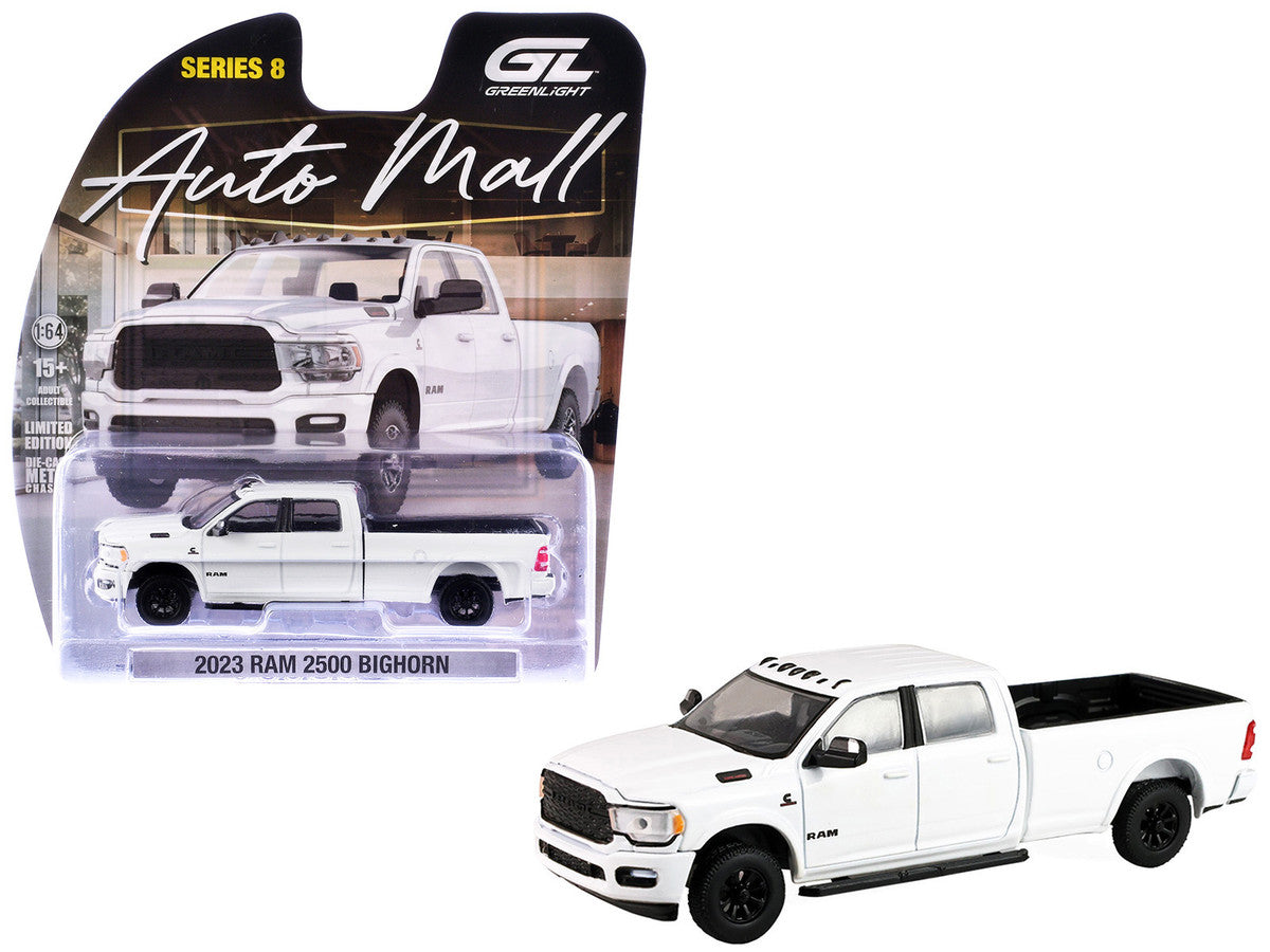 2023 Ram 2500 Bighorn Pickup Truck White "Auto Mall" Series 8 1/64 Diecast Model Car by Greenlight LuxuryLifeWay Online Store