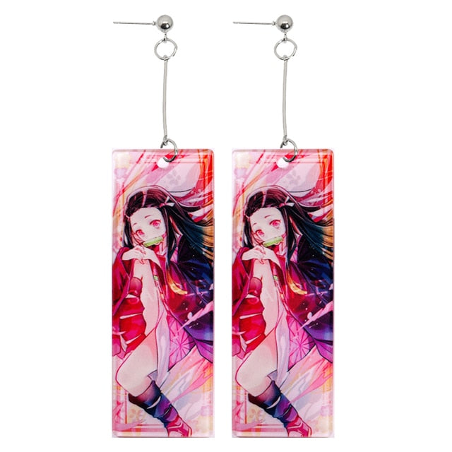 Acrylic Tanjiro Earrings Pi-Mart