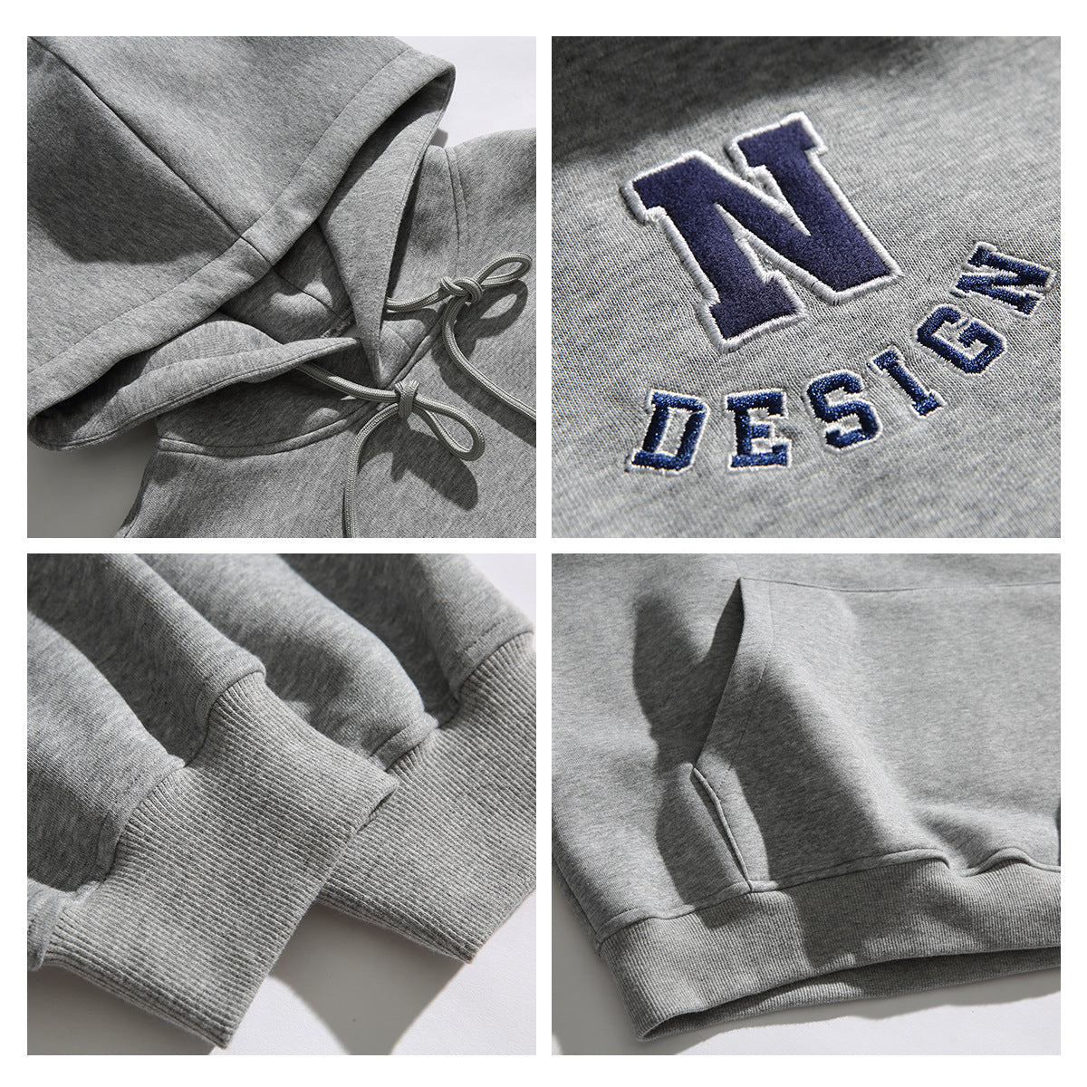 Simple Letter Embroidery Couple Hoodies Men And Women Casual Sweatshirt LadyShow.Store