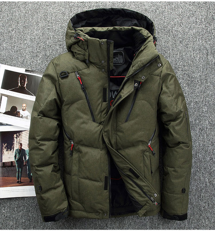 Men's Winter Slim Fit Down Jacket with Hood Pi-Mart