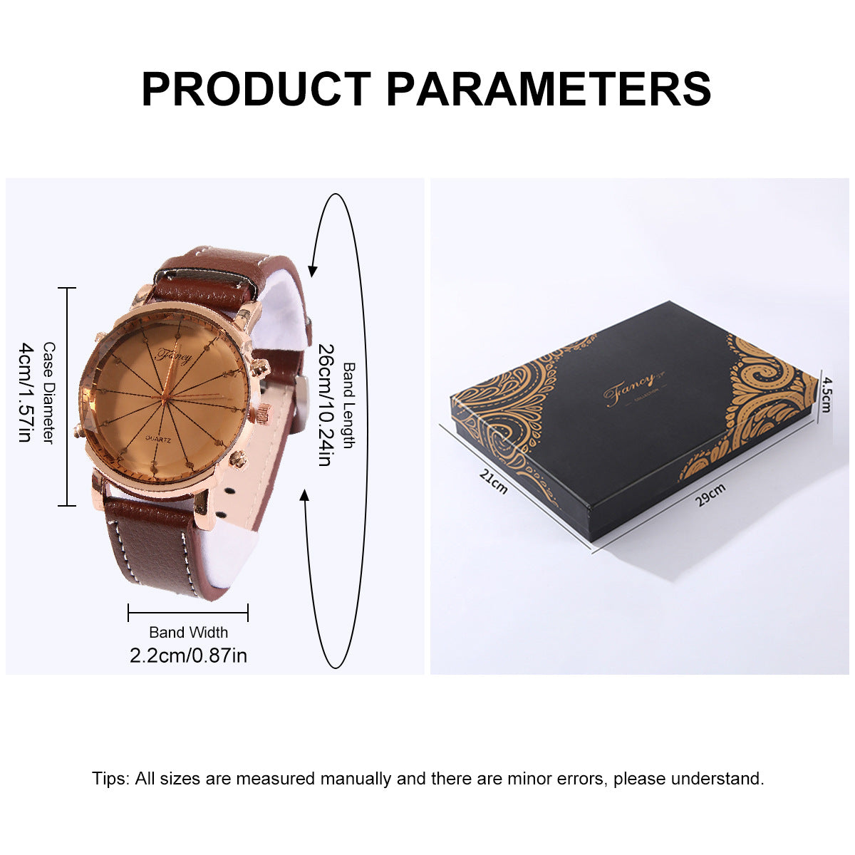 Father's Day Watch Belt Wallet Tie Cuff Men's Gift Set LadyShow.Store