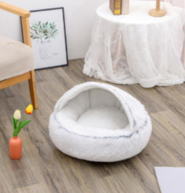 2-in-1 Plush Pet Bed Pets Fashion