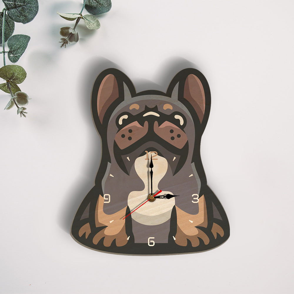 Wood creative digital printing wall clock PearlNestDecor.com