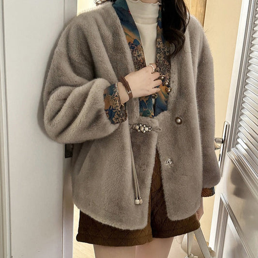 New Chinese Style Environmental Protection Mink Fashionable Coat Best YouTube Store