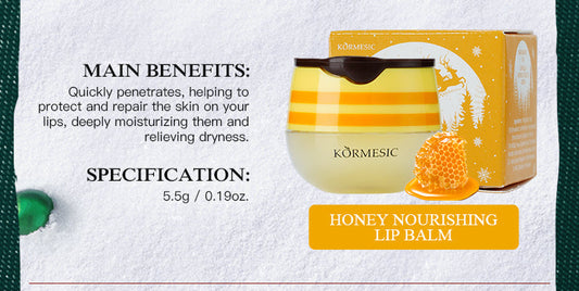 KORMESIC Christmas Nourishing Honey Lip Balm  For Foreign Trade 5.5g Tri Light Beauty