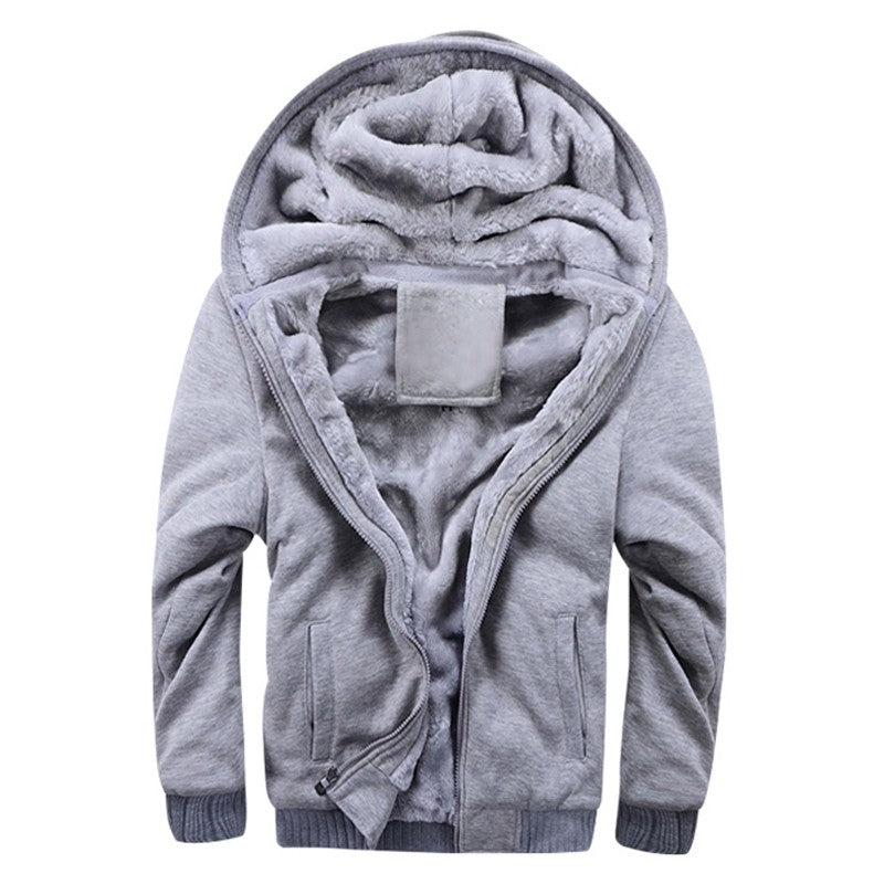 Plus Fleece Sweater Men S Casual Sport Fleece Hooded Jackets NorixaFashion.com