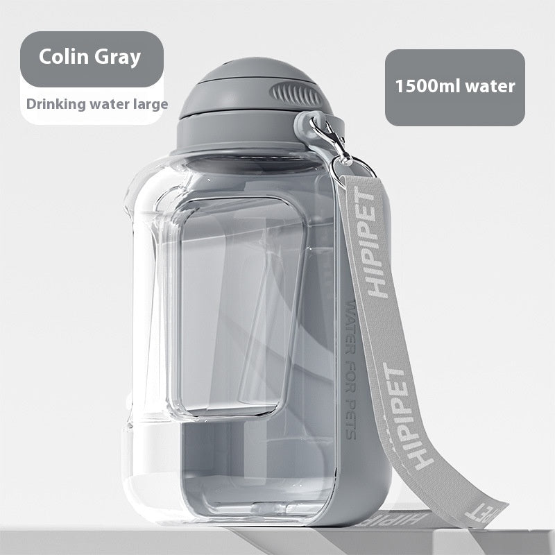 2 In 1 Dog Large Capacity Pets Out Drinking Pot Cat Water Dispenser Portable Water Cup Water And Food Integrated Bowl Pet Products Pets Fashion