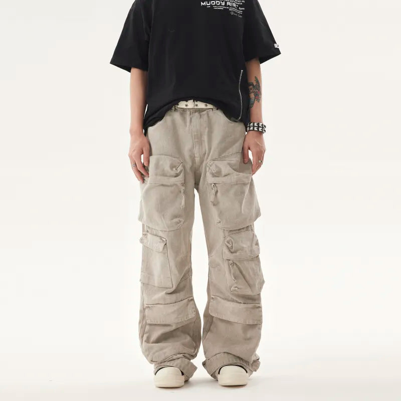 Washed & Worn Denim Jeans Pi-Mart