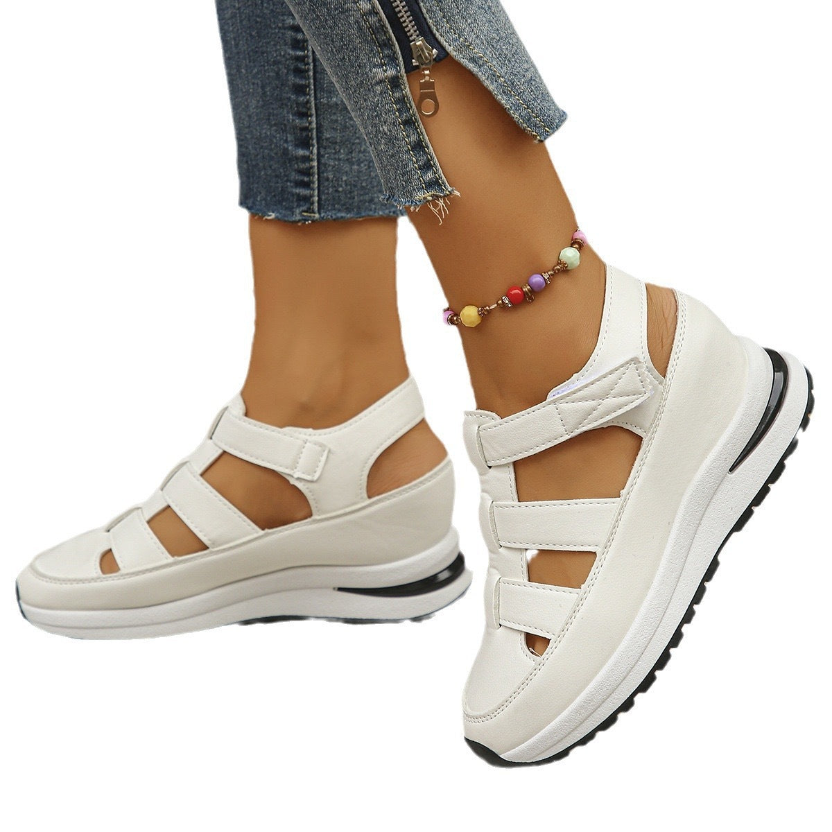 Summer Wedge Baotou Hollow Women's Breathable Shoes CJD