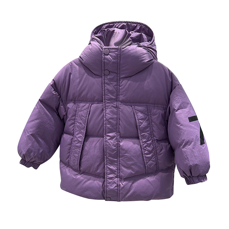Children's Thickened Down Jacket with Hood for Winter Pi-Mart