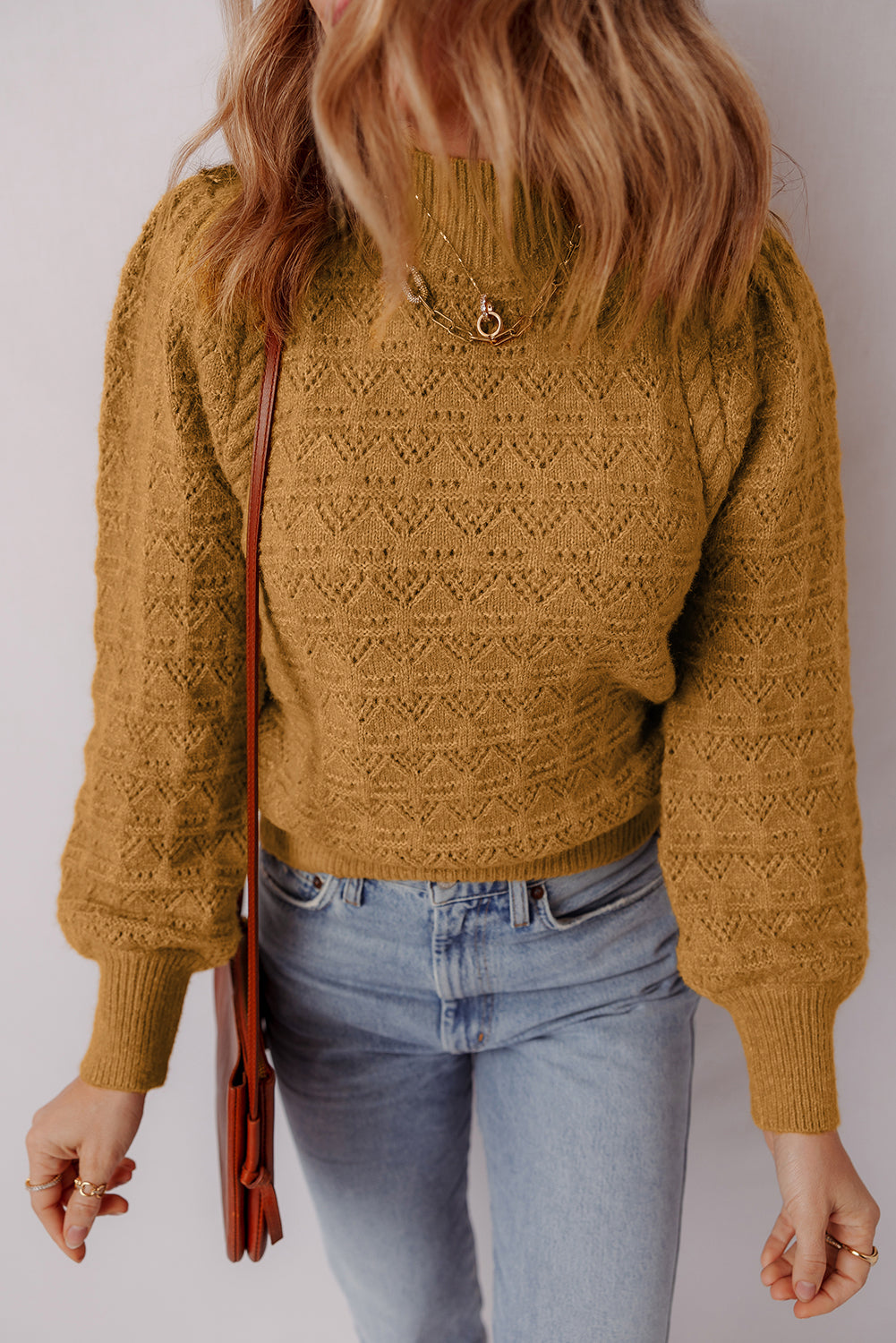 Aria Edge Balloon Sleeve Sweater LuxuryLifeWay Online Store