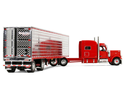 Peterbilt 589 with 78" Mid-Roof Sleeper and 53' Utility Trailer with Reefer "Blackjack Express LLC" Red "Big Rigs" Series II #6 1/64 Diecast Model by DCP/First Gear LuxuryLifeWay Online Store