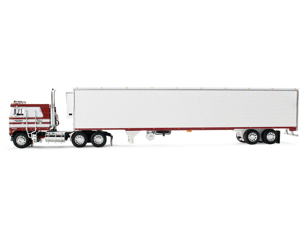 Kenworth K100 COE Flat Top and 53' Utility Trailer with Reefer "Red's Favorites - Jim Skrinar" Red with White Stripes 1/64 Diecast Model by DCP/First Gear LuxuryLifeWay Online Store