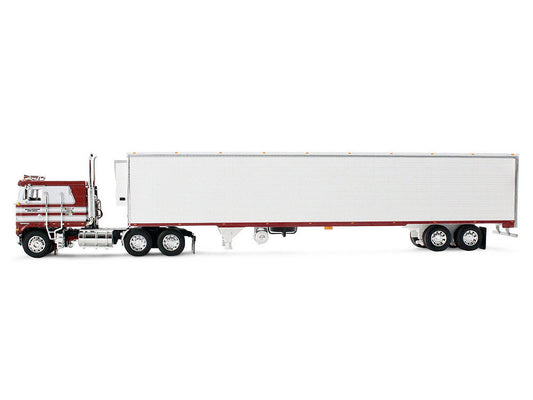 Kenworth K100 COE Flat Top and 53' Utility Trailer with Reefer "Red's Favorites - Jim Skrinar" Red with White Stripes 1/64 Diecast Model by DCP/First Gear LuxuryLifeWay Online Store