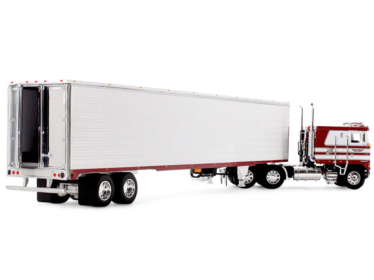 Kenworth K100 COE Flat Top and 53' Utility Trailer with Reefer "Red's Favorites - Jim Skrinar" Red with White Stripes 1/64 Diecast Model by DCP/First Gear LuxuryLifeWay Online Store
