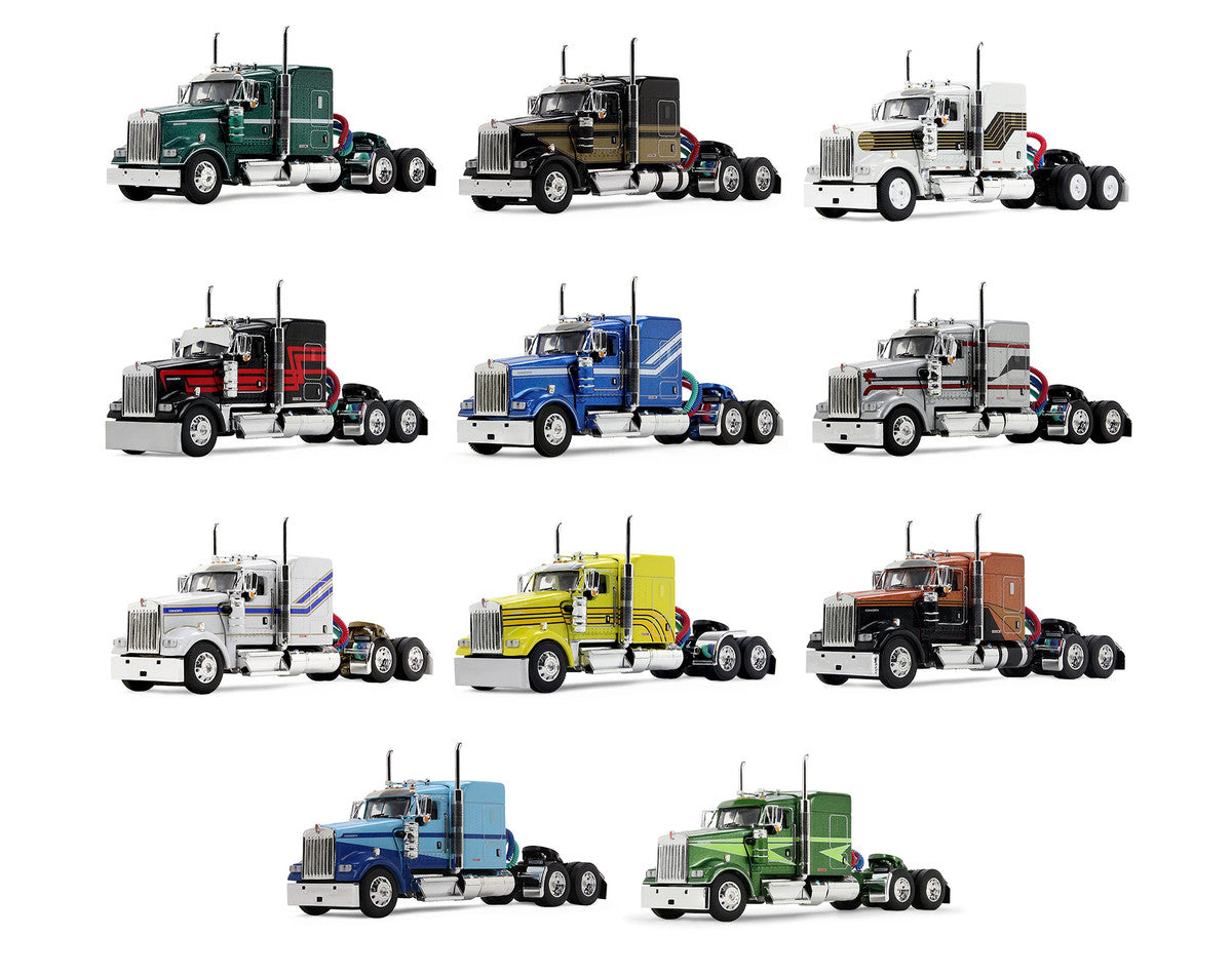 Kenworth W900 Legacy Edition Set of 11 pieces Limited Edition to 1000 pieces Worldwide 1/64 Diecast Model by DCP/First Gear LuxuryLifeWay Online Store