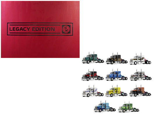 Kenworth W900 Legacy Edition Set of 11 pieces Limited Edition to 1000 pieces Worldwide 1/64 Diecast Model by DCP/First Gear LuxuryLifeWay Online Store