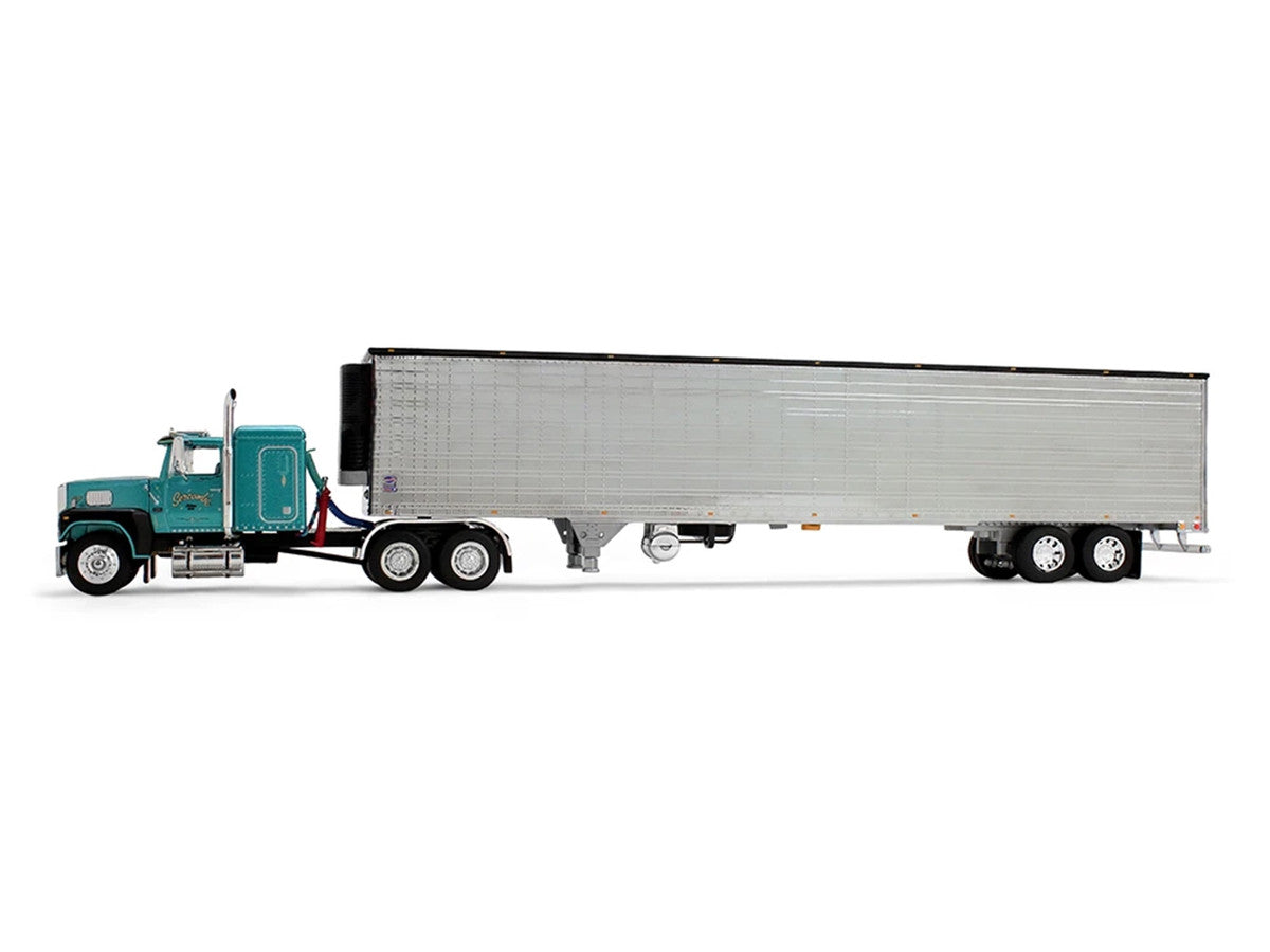 Ford LTL 9000 with 48" Flat Top Sleeper and 53' Utility Trailer with Reefer "Red’s Favorites - Tom Sercombe" Turquoise Metallic 1/64 Diecast Model by First Gear LuxuryLifeWay Online Store