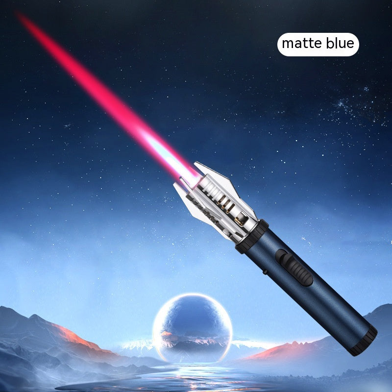 Fierce Fire Inflatable Spray Gun Direct Red Flame One-click Lock Fire Metal Lighter