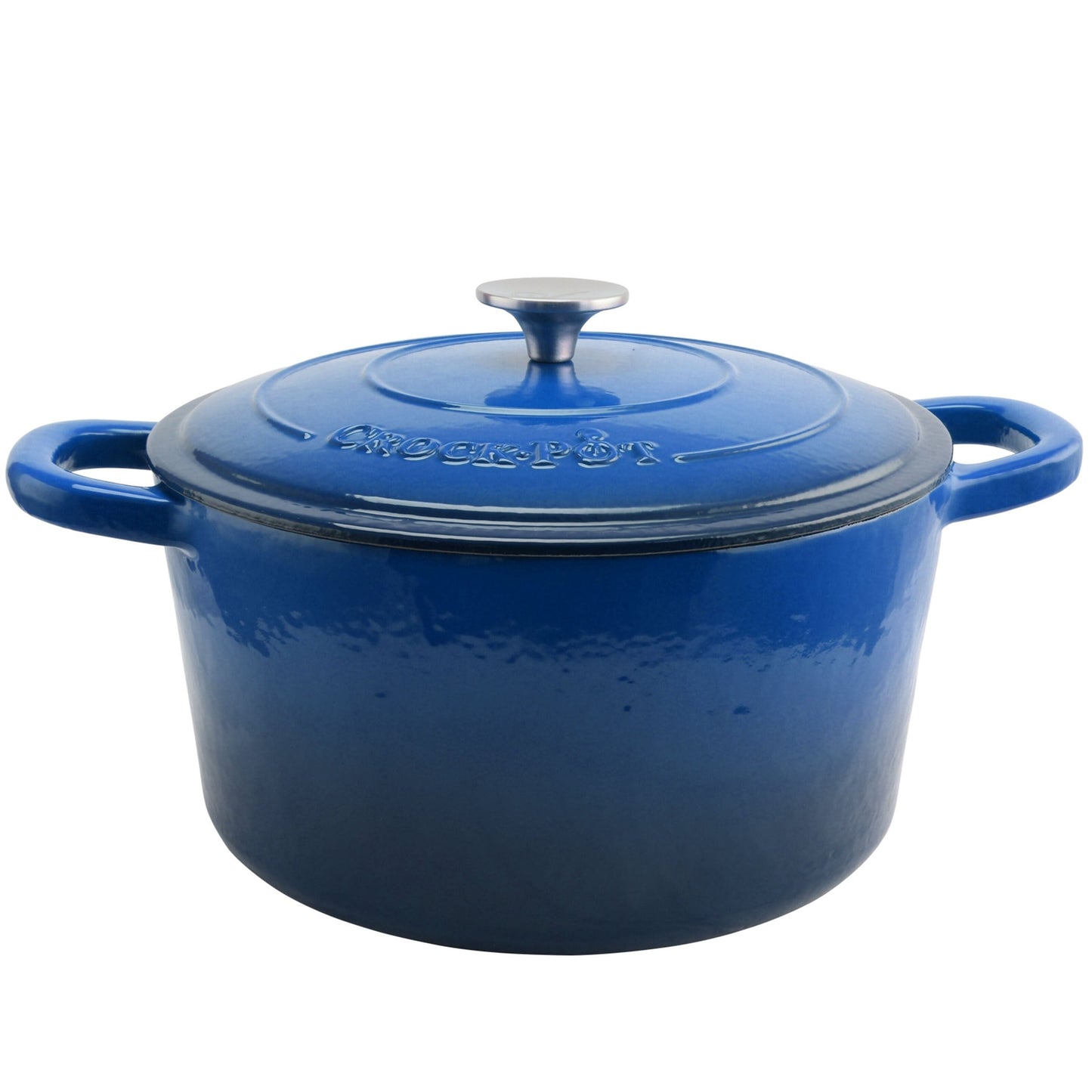Crock Pot Artisan 7 Quart Round Cast Iron Dutch Oven in Sapphire Blue LuxuryLifeWay Online Store