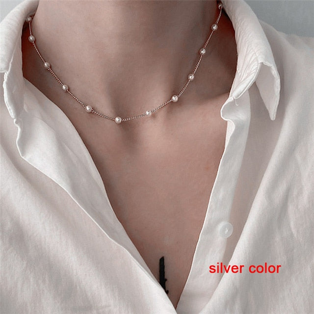 Sparkling Clavicle Chain Necklace Pi-Mart