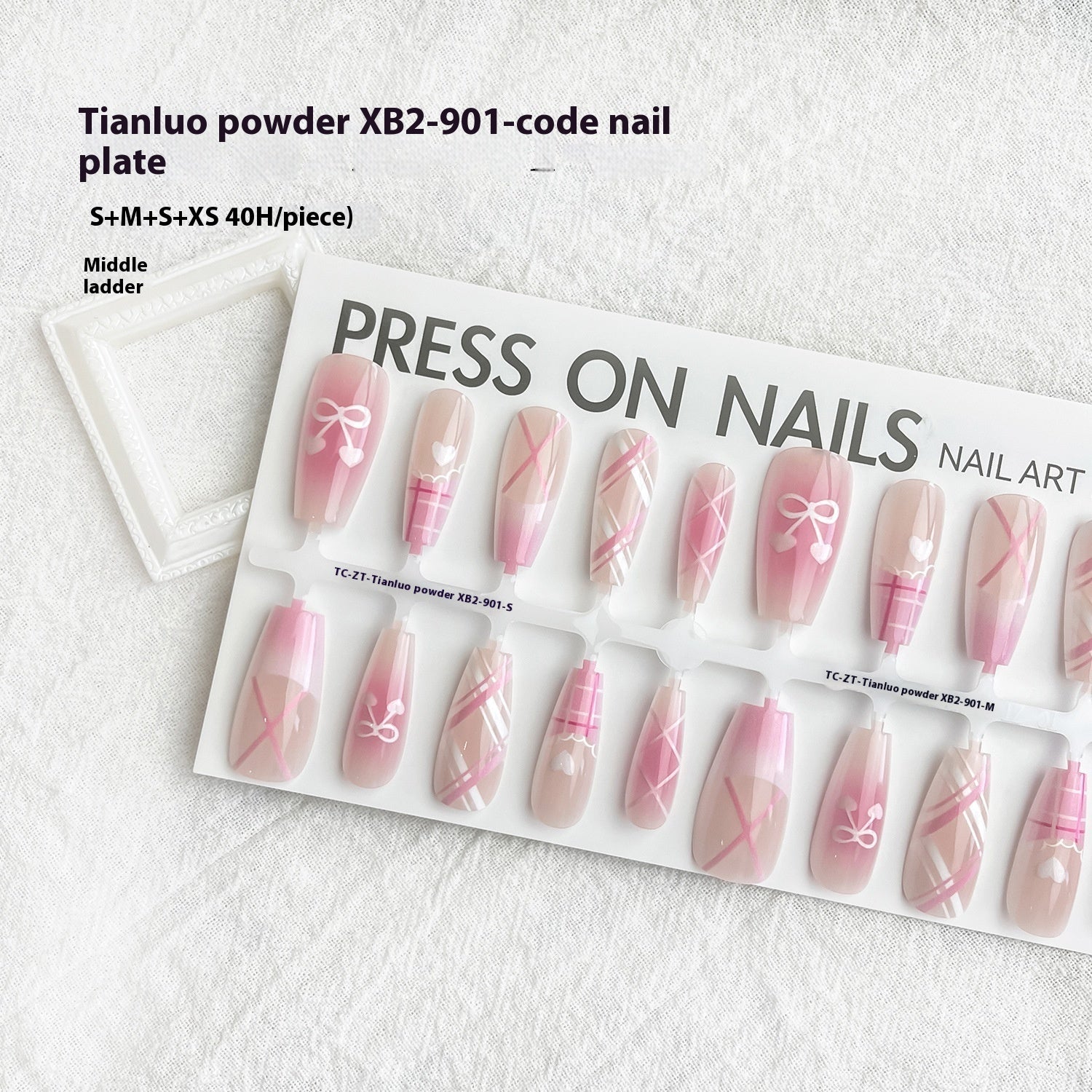 Dopamine Sweet Cool Butterfly Dark French Fake Nail Tip LadyShow.Store