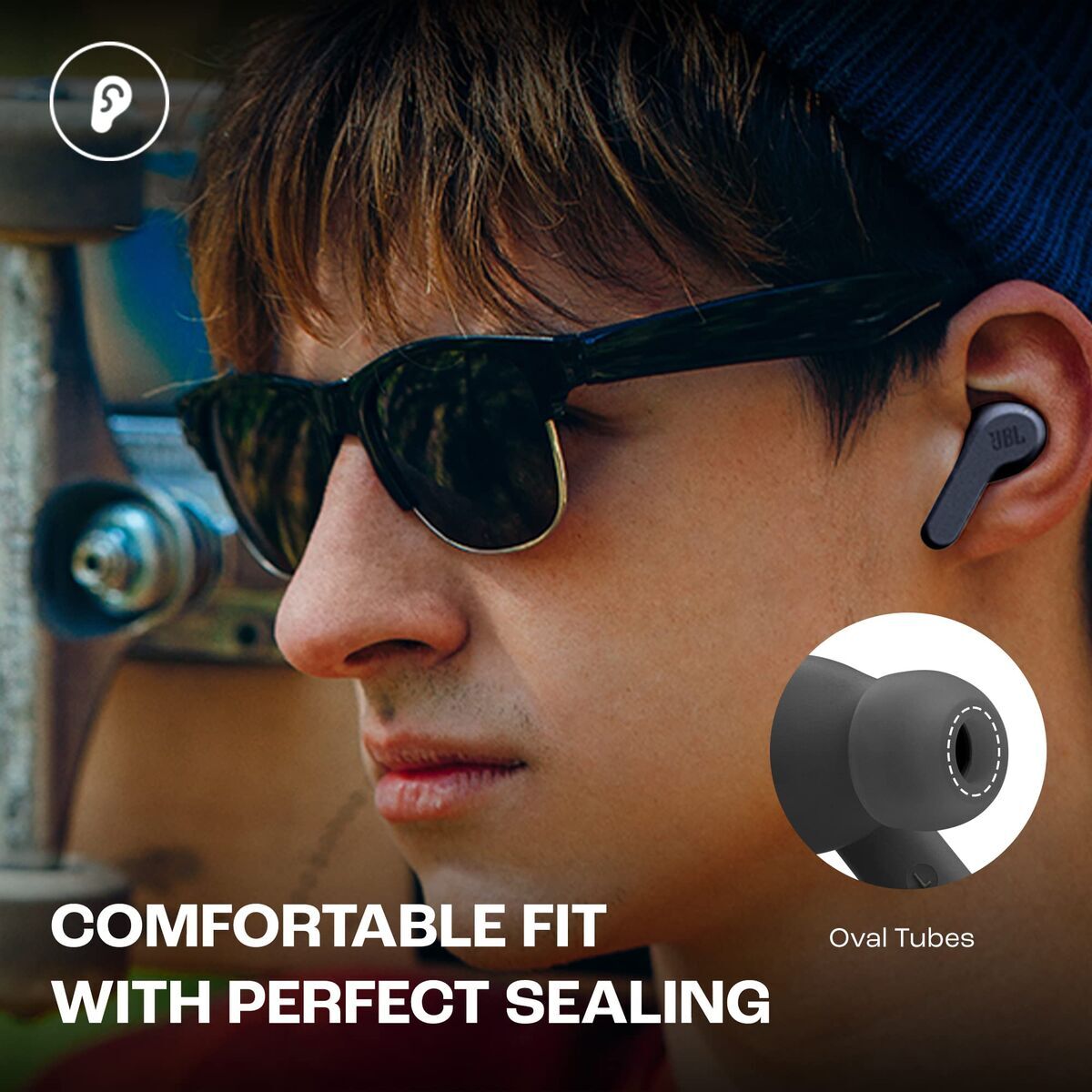 Headphones JBL Wave Beam Black LuxuryLifeWay Online Store