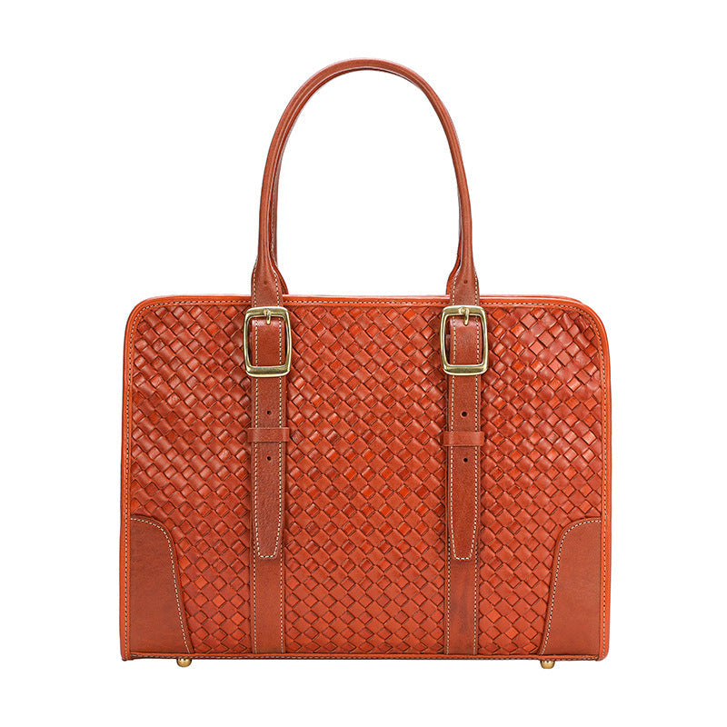 Women's Hand-woven Handbag Vegetable Tanned Full-grain Leather Cowhide LuxuryLifeWay Online Store