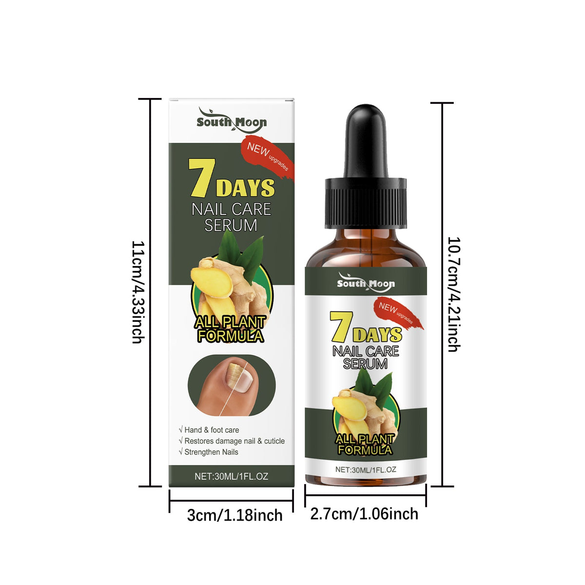Ginger Nail Strengthening  Liquid 30ml Box Tri Light Beauty