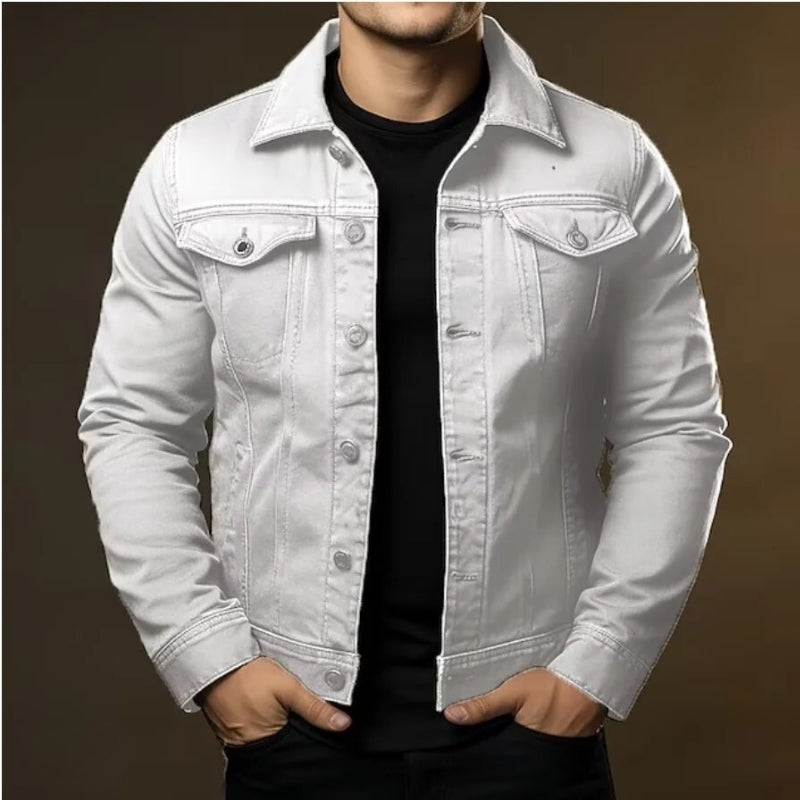 Men's Jacket Denim Coat Tooling Solid Color Thick Coat LadyShow.Store