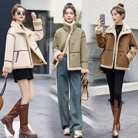 Lamb Wool Deerskin Velvet Beautiful Motorcycle Clothing Top Best YouTube Store