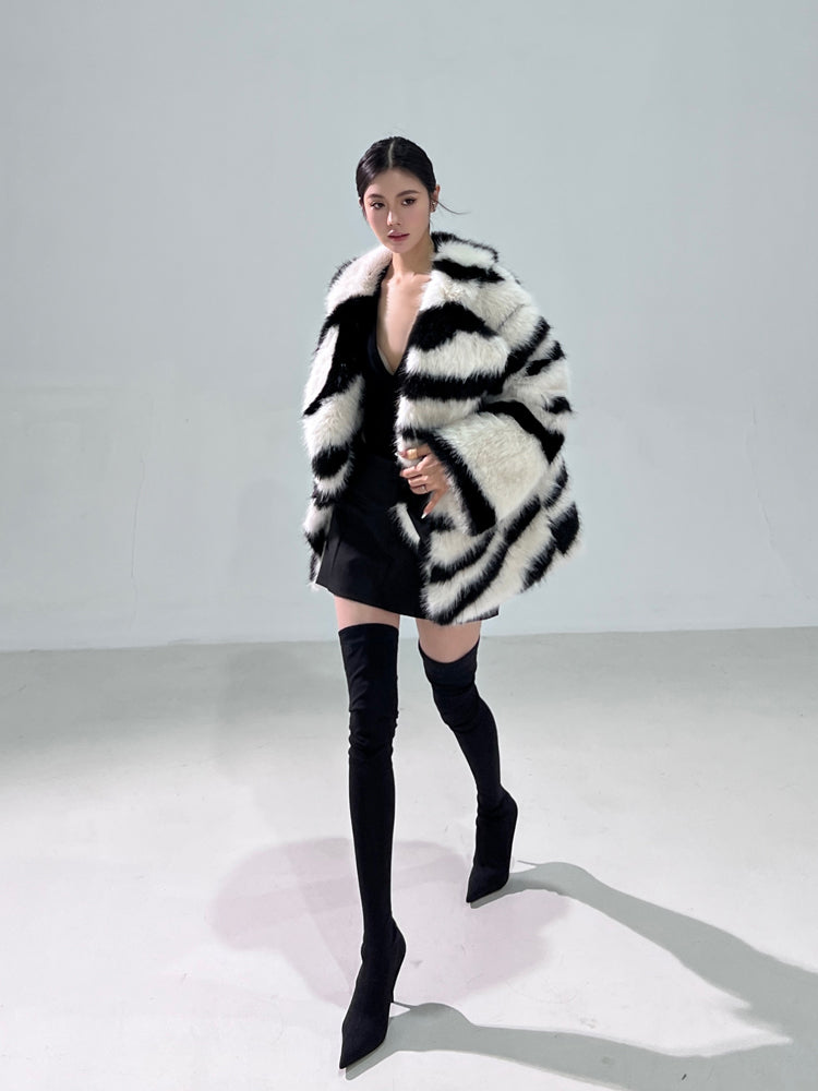 Zebra Print Short Green Fur For Women Best YouTube Store