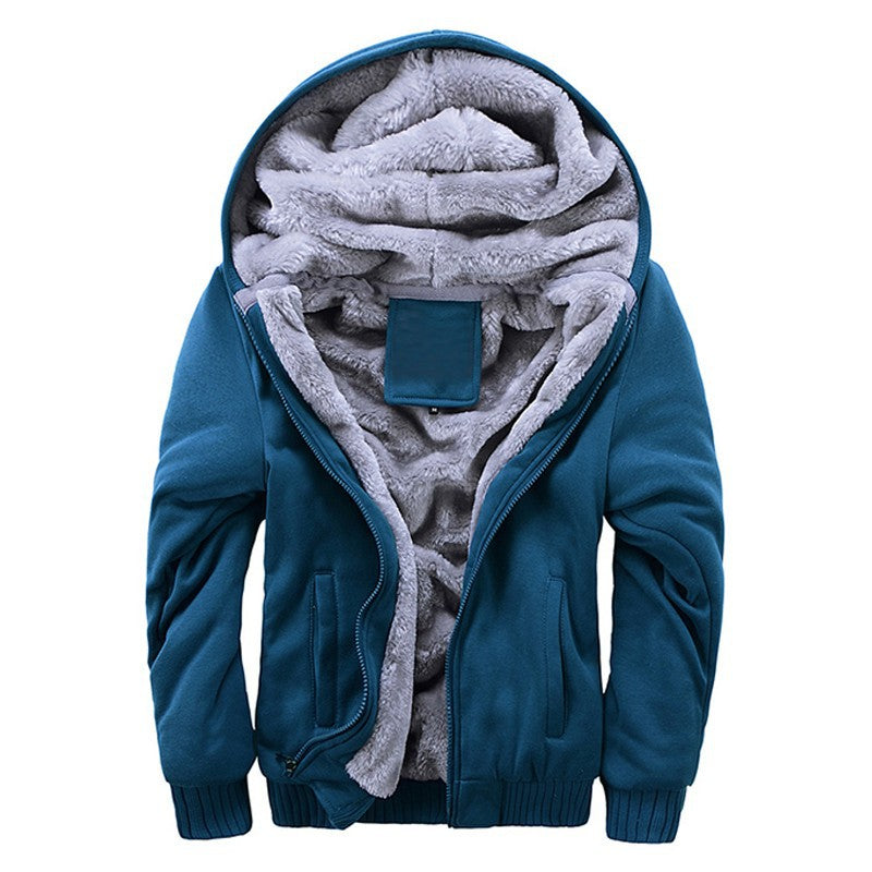 Casual sports polar fleece hooded jacket CJD