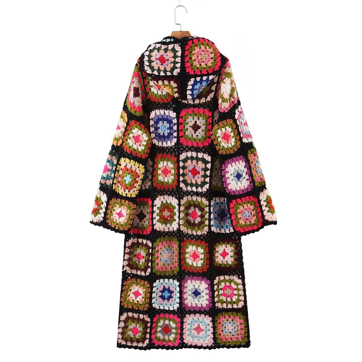European And American Fashion Handmade Grandma Plaid Hooded Sweater Best YouTube Store
