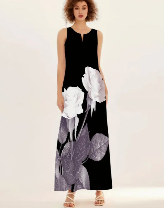 Floral Print Long Dress For Women NorixaFashion.com